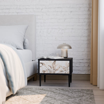 WILD TENDERNESS Nightstand in Black Finish