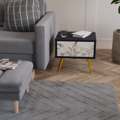 WILD TENDERNESS Nightstand in Black Finish