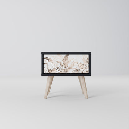 WILD TENDERNESS Nightstand in Black Finish