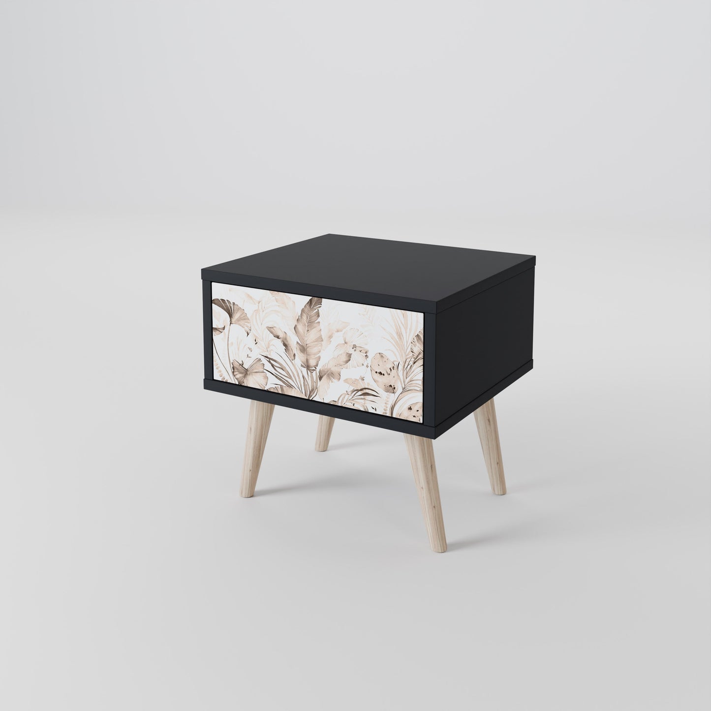 WILD TENDERNESS Nightstand in Black Finish