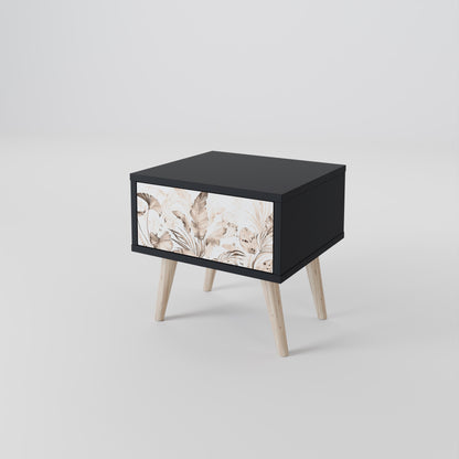 WILD TENDERNESS Nightstand in Black Finish
