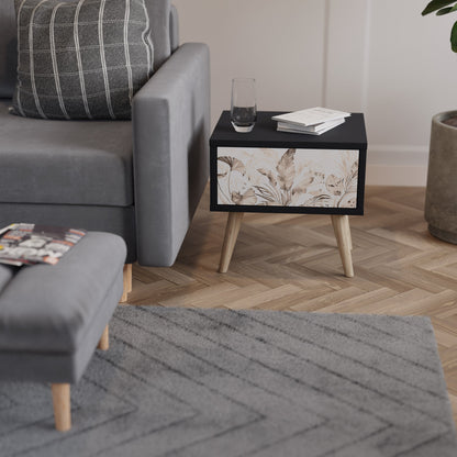 WILD TENDERNESS Nightstand in Black Finish