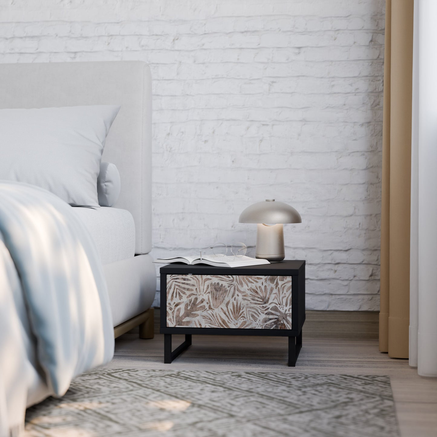 PASSING TIME Comodino in Finitura Nera