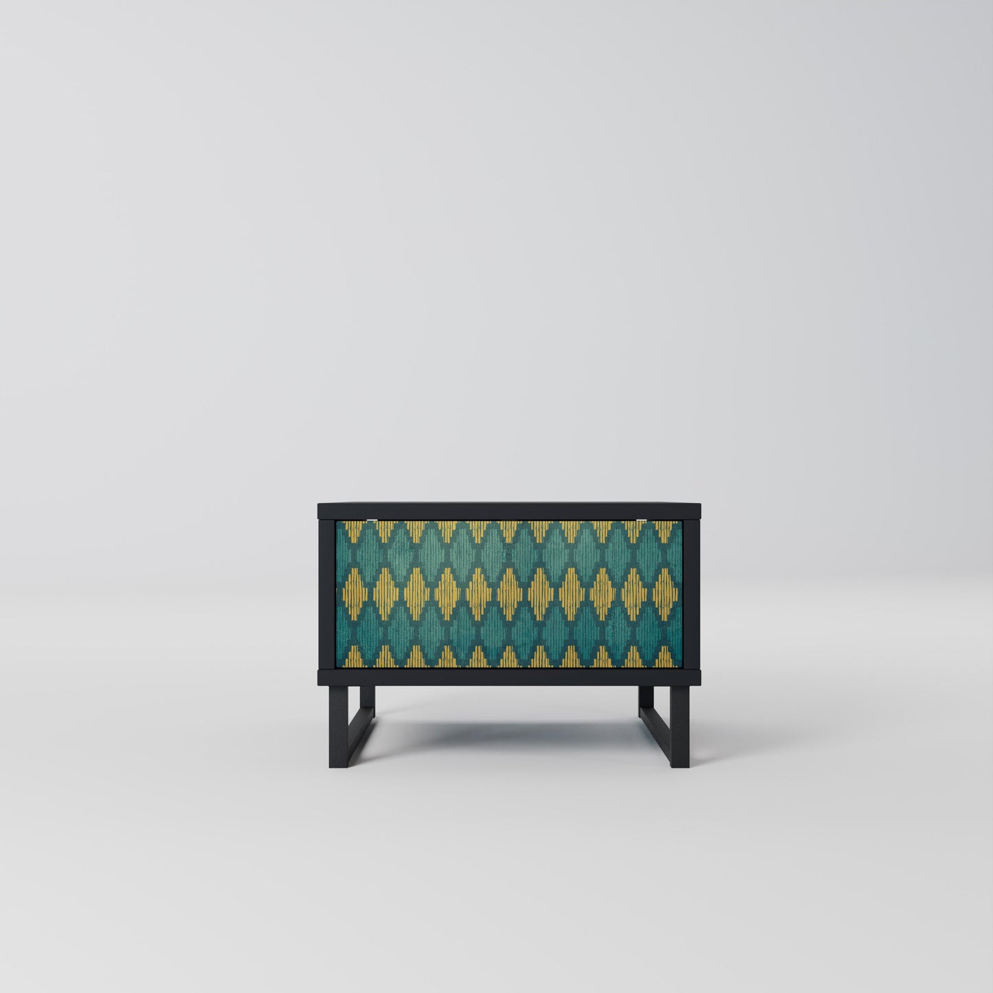 POLYGONS Comodino in Finitura Nera