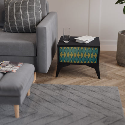 POLYGONS Comodino in Finitura Nera