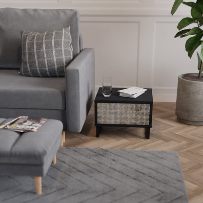 SLIGHTLY BLURRED Comodino in Finitura Nera