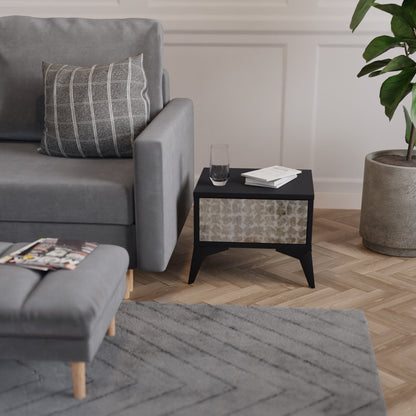 SLIGHTLY BLURRED Comodino in Finitura Nera