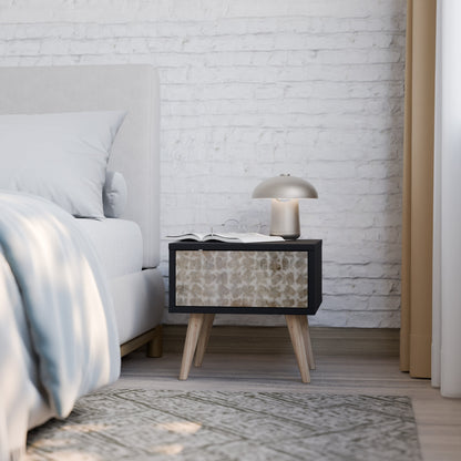 SLIGHTLY BLURRED Comodino in Finitura Nera