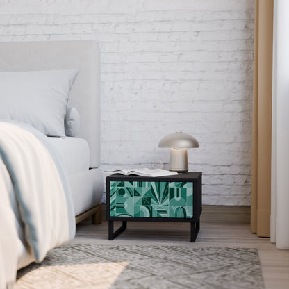 HARMONIC GRID Comodino in Finitura Nera