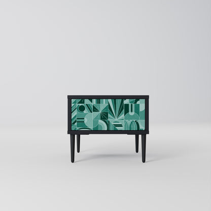 HARMONIC GRID Comodino in Finitura Nera