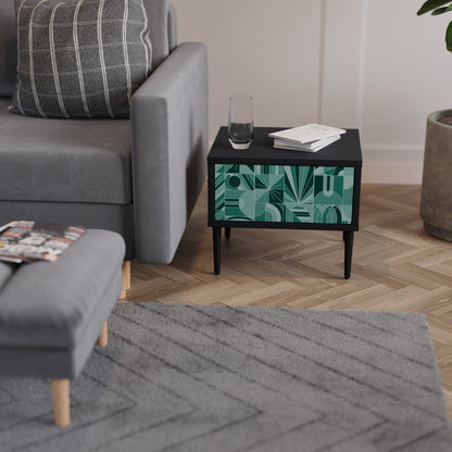 HARMONIC GRID Comodino in Finitura Nera