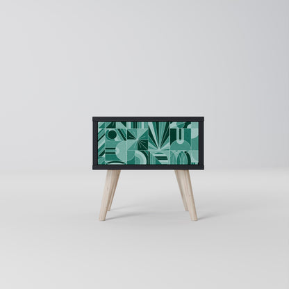 HARMONIC GRID Comodino in Finitura Nera