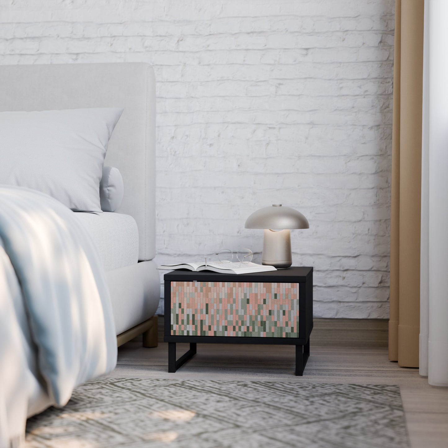 BUILDING THE FUTURE Comodino in Finitura Nera