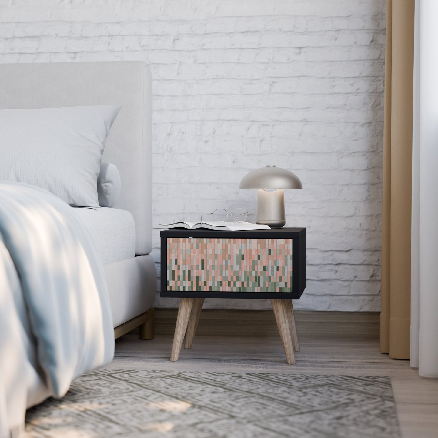 BUILDING THE FUTURE Comodino in Finitura Nera