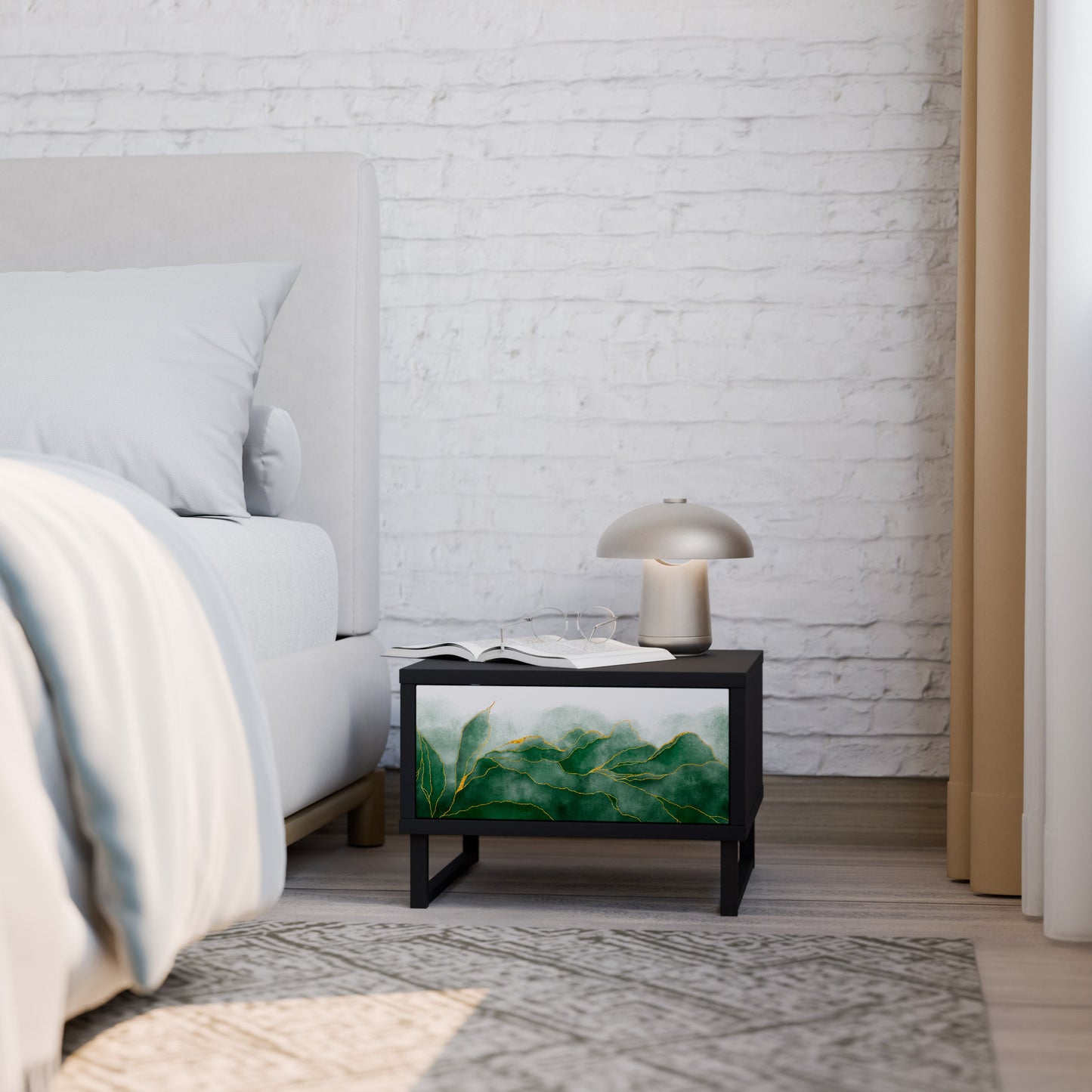 EXPENSIVE NATURE Comodino in Finitura Nera