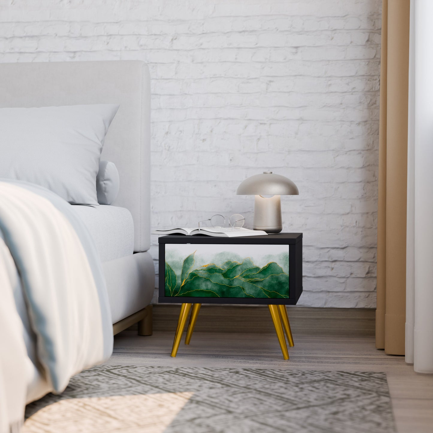 EXPENSIVE NATURE Comodino in Finitura Nera