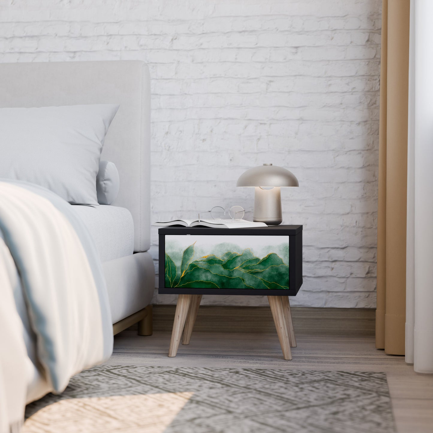 EXPENSIVE NATURE Comodino in Finitura Nera