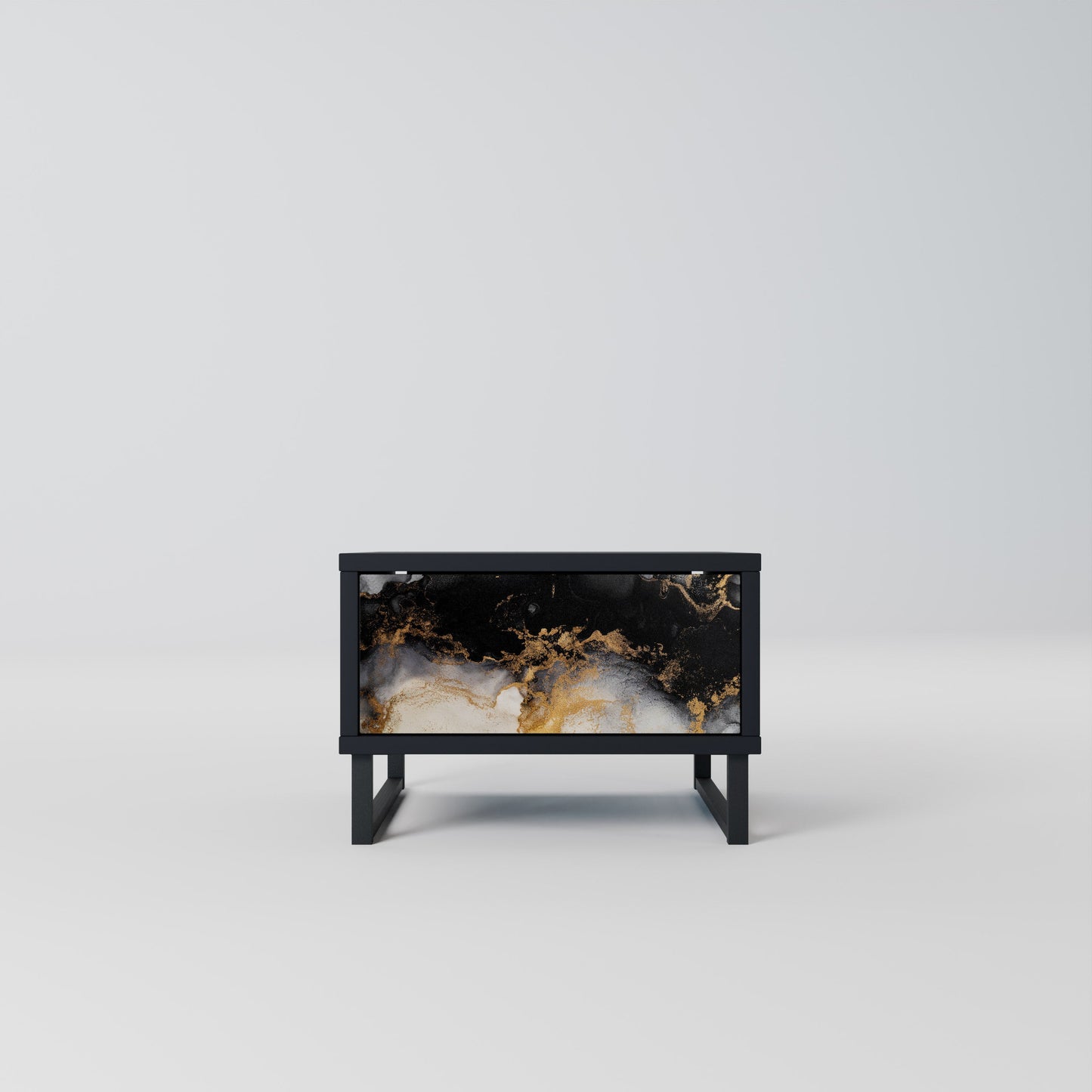 MARBLE OF TOMMORROW Comodino in Finitura Nera