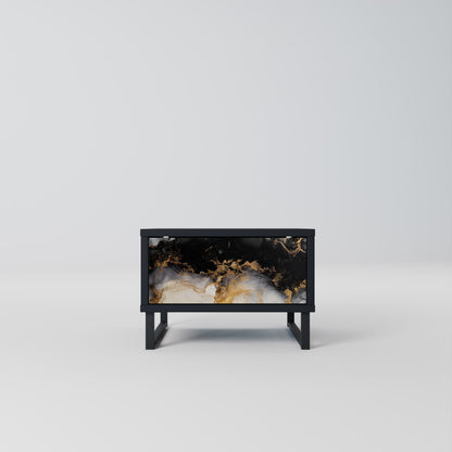 MARBLE OF TOMMORROW Comodino in Finitura Nera