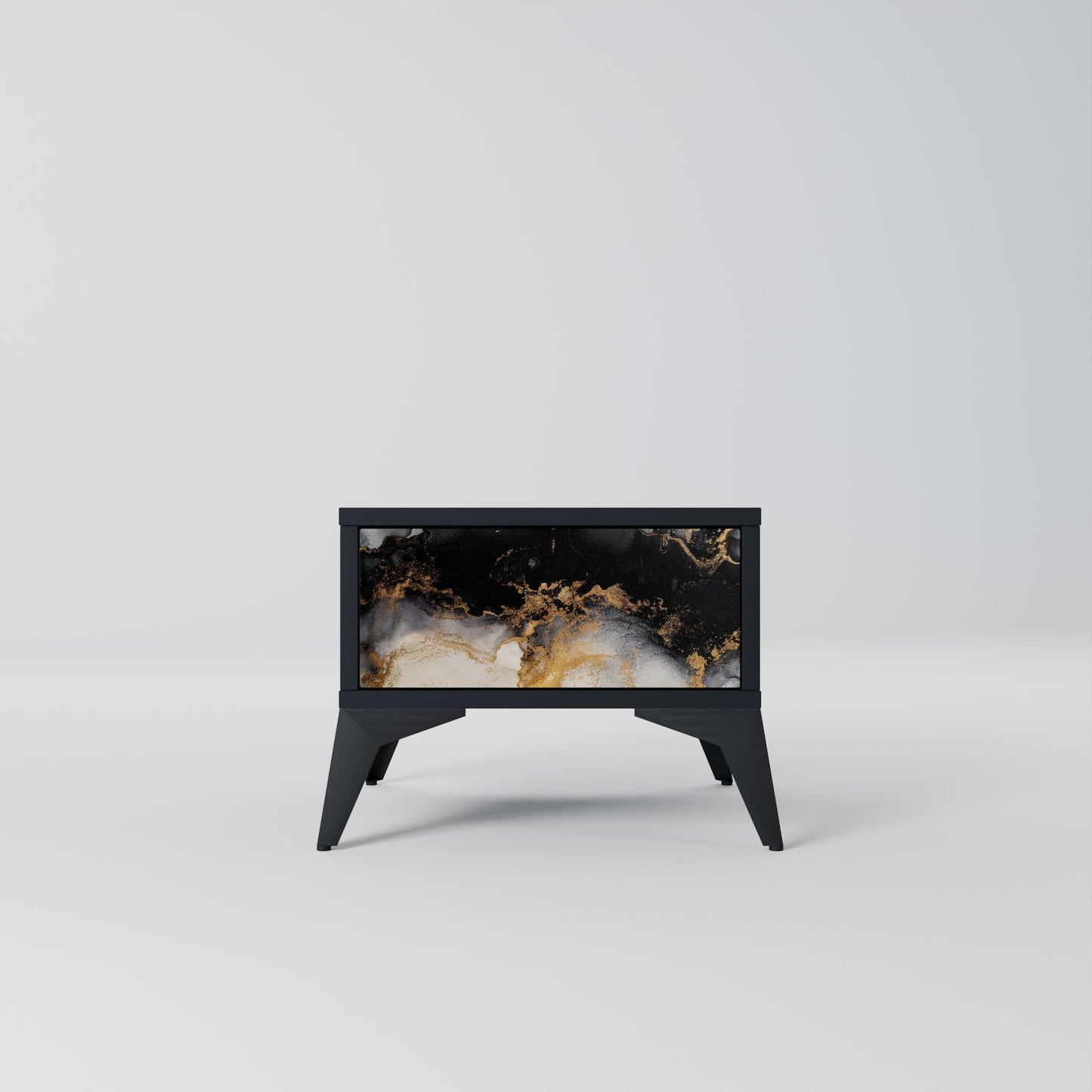 MARBLE OF TOMMORROW Comodino in Finitura Nera