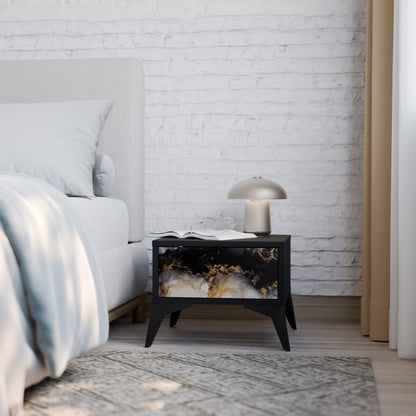 MARBLE OF TOMMORROW Comodino in Finitura Nera