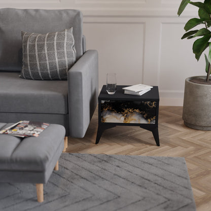 MARBLE OF TOMMORROW Comodino in Finitura Nera