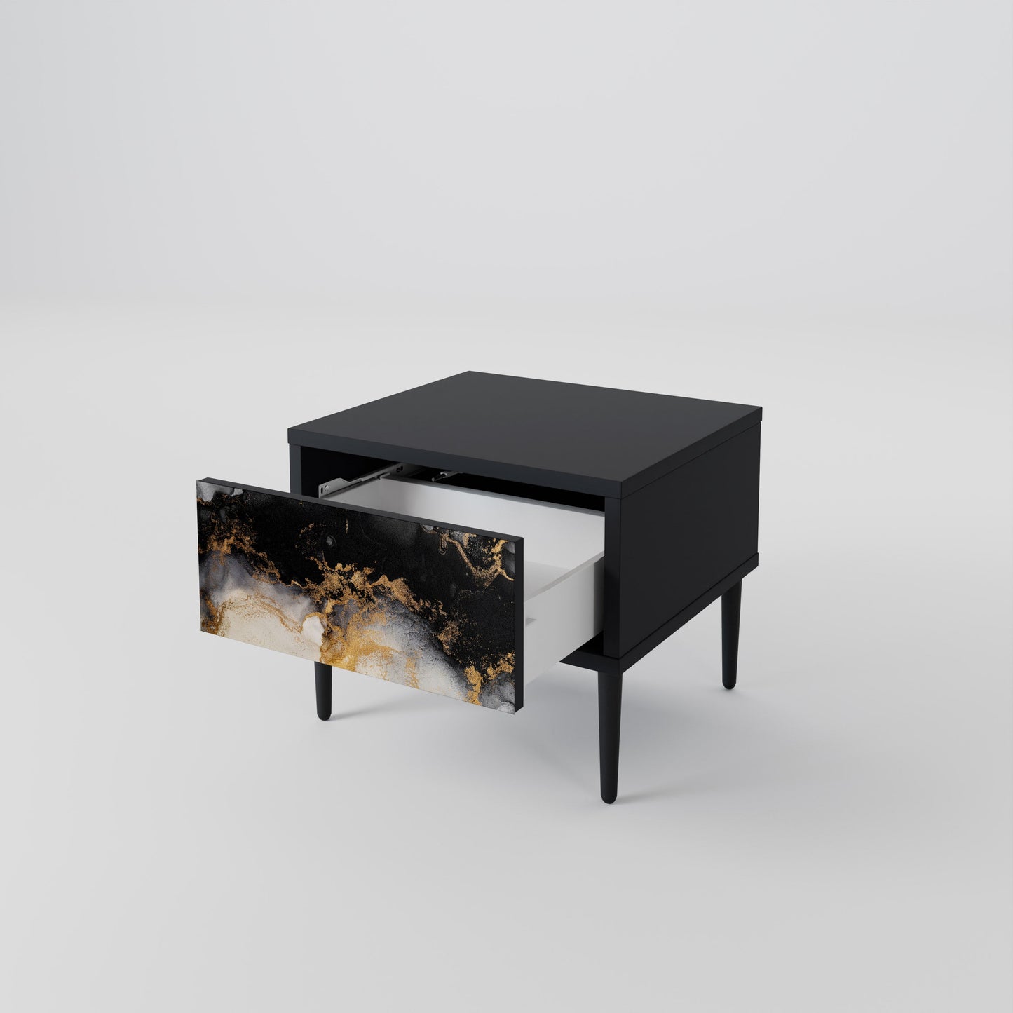 MARBLE OF TOMMORROW Comodino in Finitura Nera