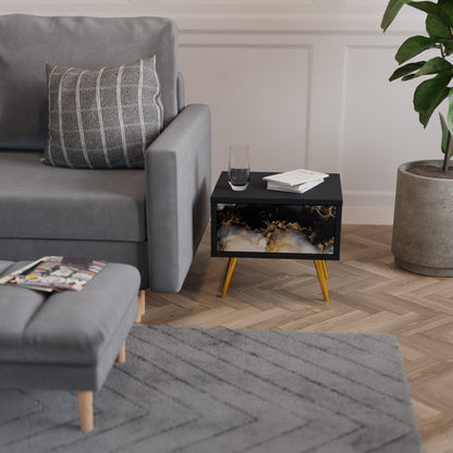 MARBLE OF TOMMORROW Comodino in Finitura Nera