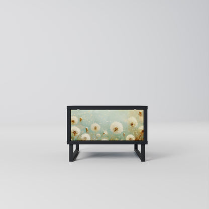 DREAMY MEADOW Comodino in Finitura Nera