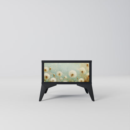 DREAMY MEADOW Comodino in Finitura Nera