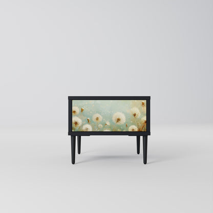 DREAMY MEADOW Comodino in Finitura Nera