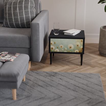DREAMY MEADOW Comodino in Finitura Nera