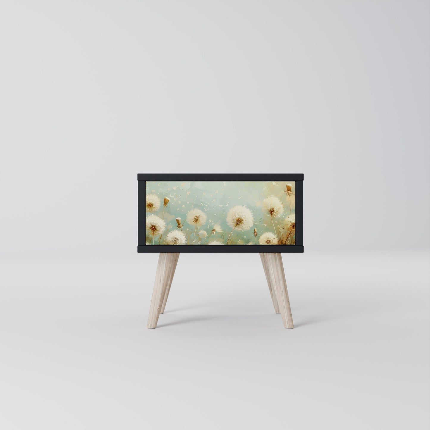 DREAMY MEADOW Comodino in Finitura Nera