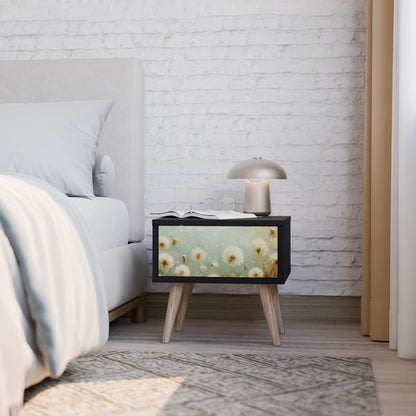 DREAMY MEADOW Comodino in Finitura Nera