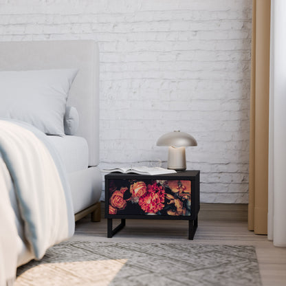 NEVERENDING BLOOM Comodino in Finitura Nera