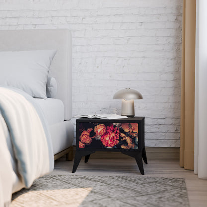 NEVERENDING BLOOM Comodino in Finitura Nera