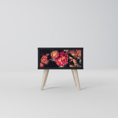 NEVERENDING BLOOM Comodino in Finitura Nera