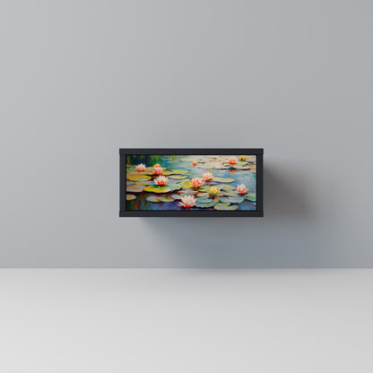 BLOOMING WATERS Comodino in Finitura Nera