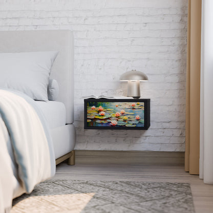 BLOOMING WATERS Comodino in Finitura Nera