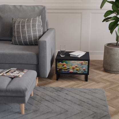 BLOOMING WATERS Comodino in Finitura Nera