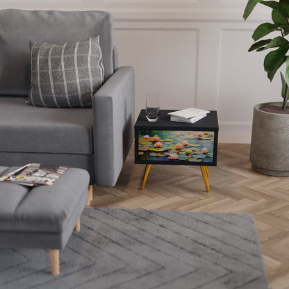 BLOOMING WATERS Comodino in Finitura Nera