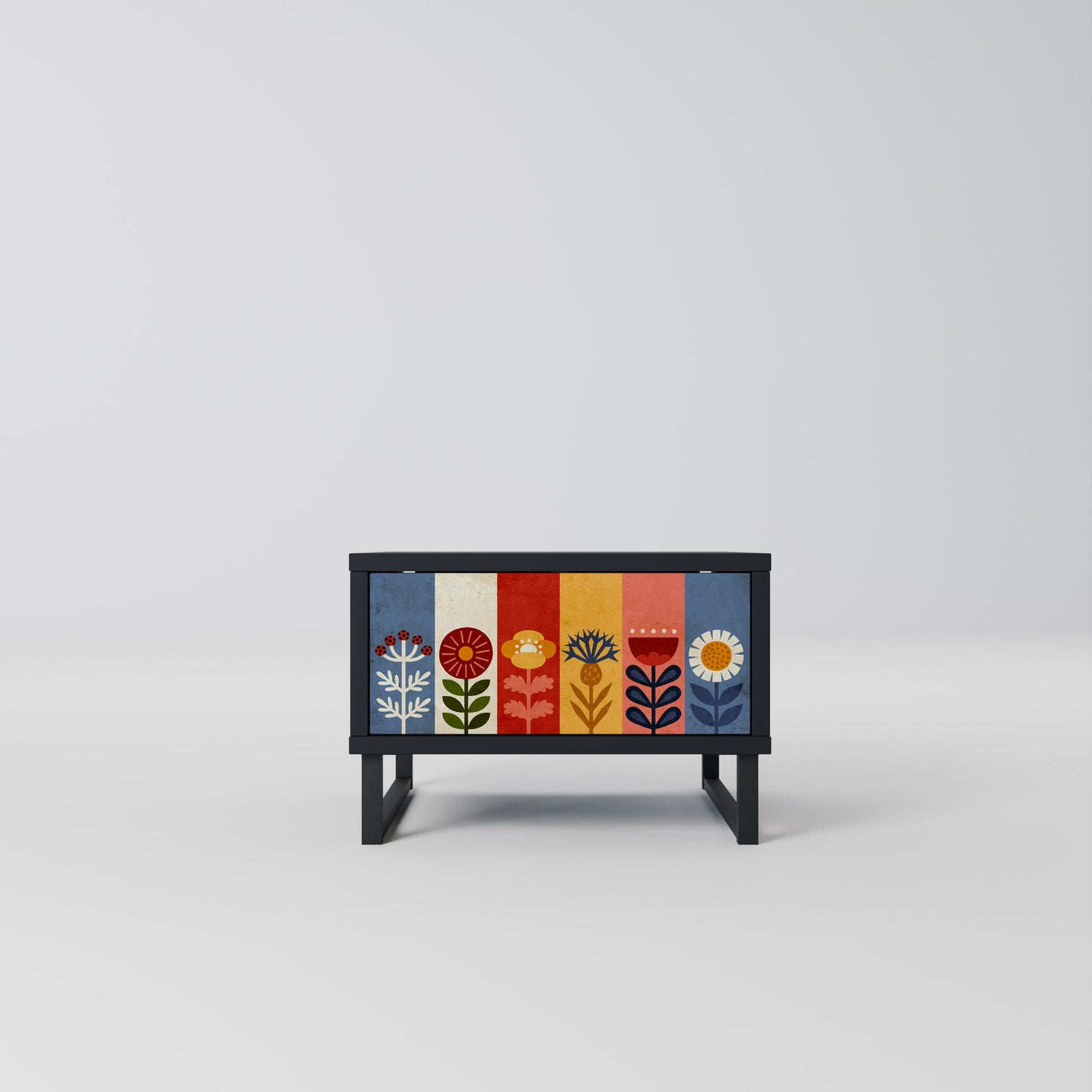 SCANDIC FLOWERET Comodino in Finitura Nera