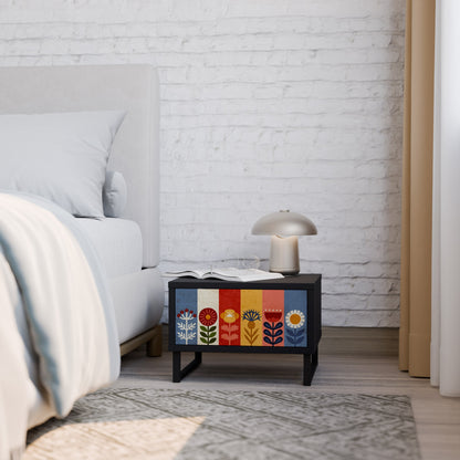 SCANDIC FLOWERET Comodino in Finitura Nera