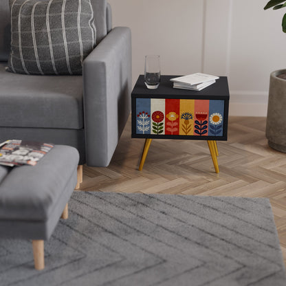 SCANDIC FLOWERET Comodino in Finitura Nera