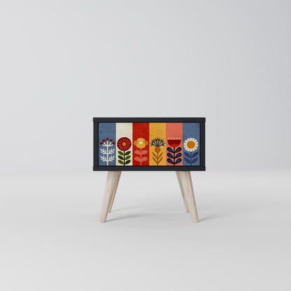 SCANDIC FLOWERET Comodino in Finitura Nera