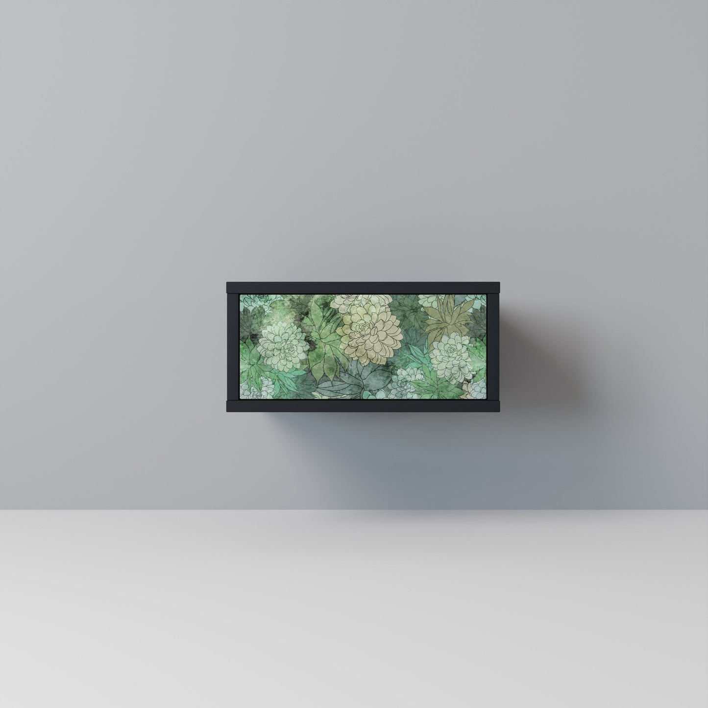 SUCCULENT CLUSTER Comodino in Finitura Nera