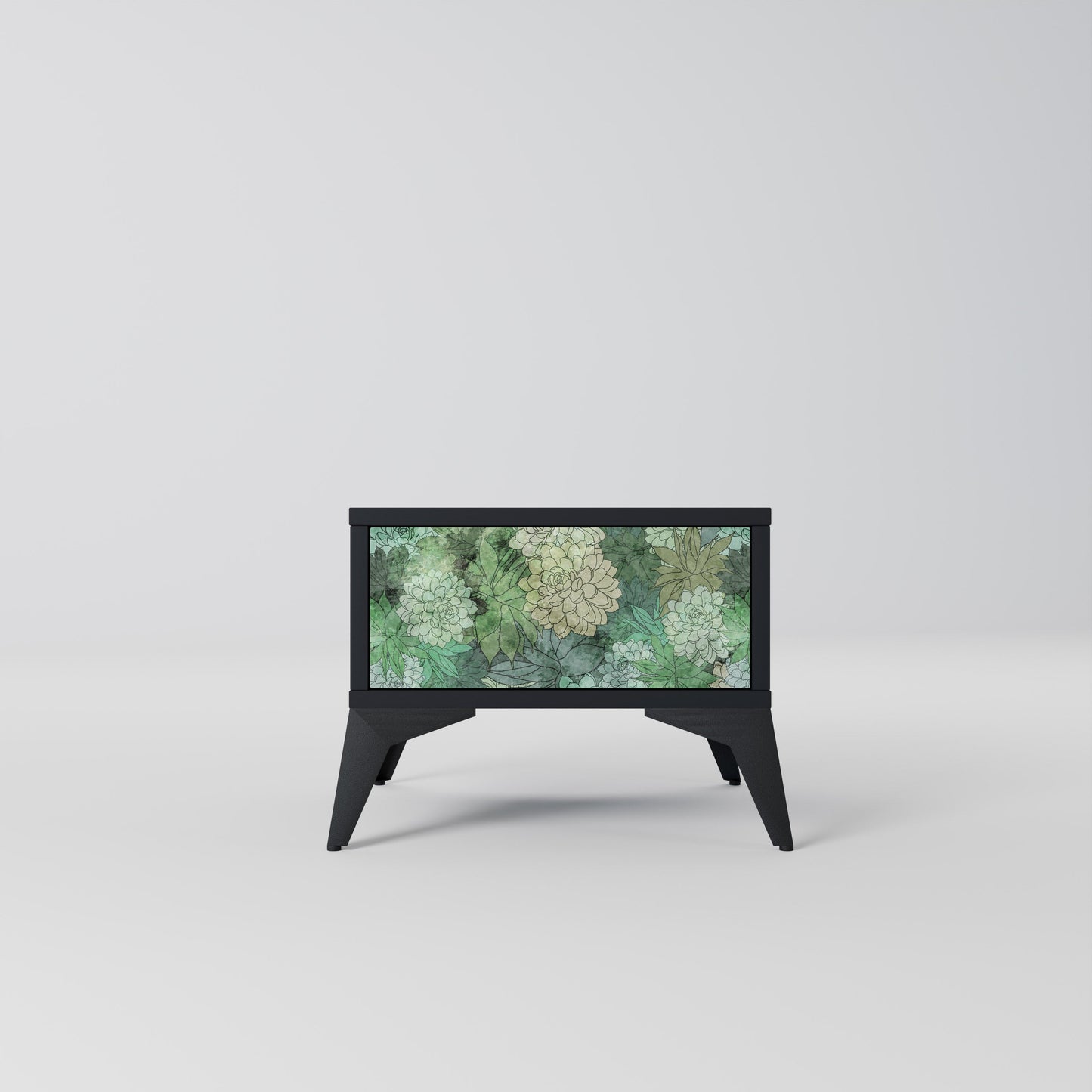 SUCCULENT CLUSTER Comodino in Finitura Nera