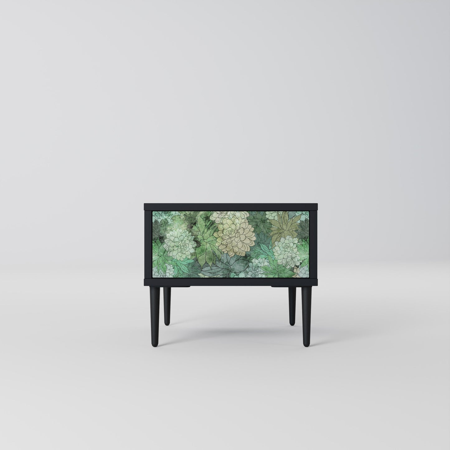 SUCCULENT CLUSTER Comodino in Finitura Nera