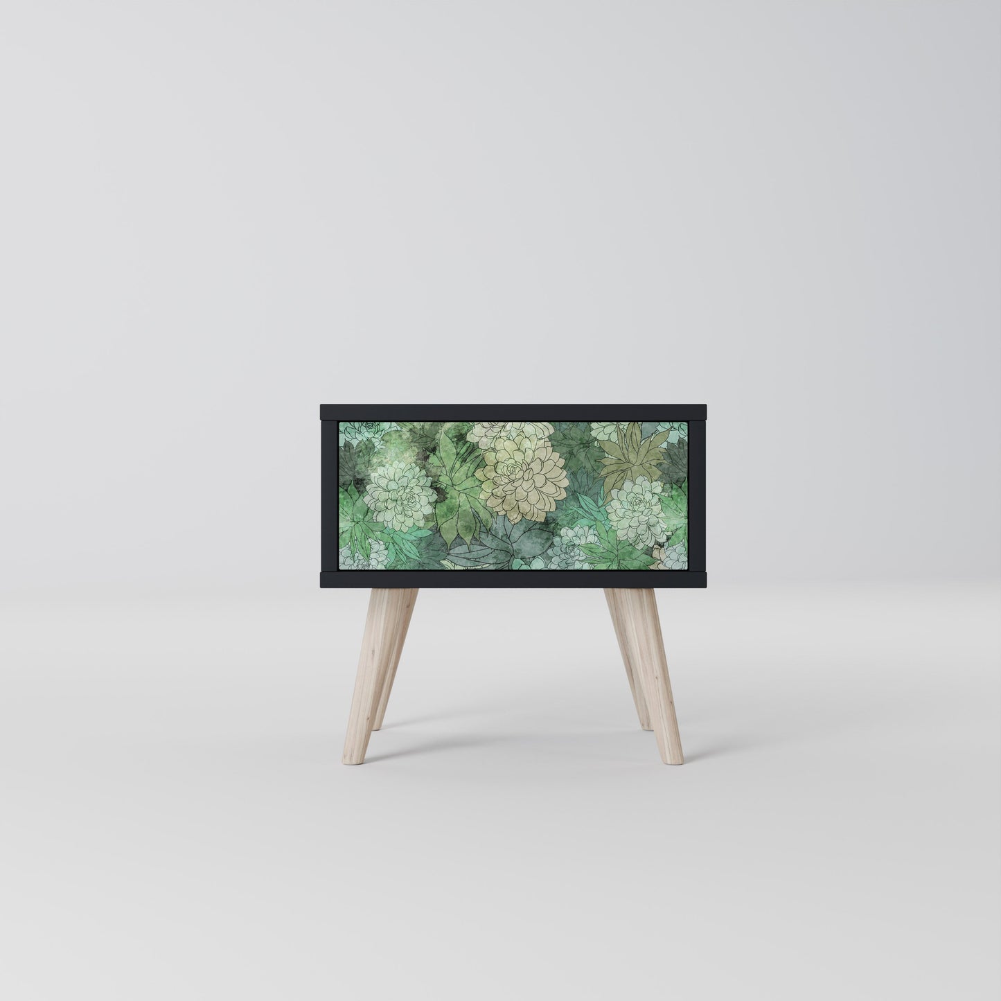 SUCCULENT CLUSTER Comodino in Finitura Nera