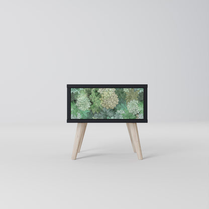 SUCCULENT CLUSTER Comodino in Finitura Nera